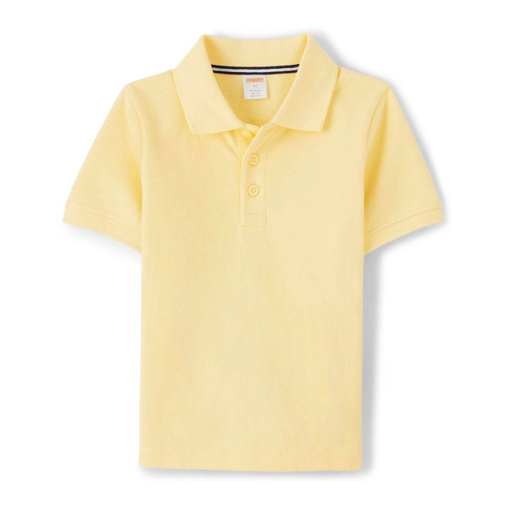 SZ 2Y, Gymboree, Boys,and Toddler Short Sleeve Polo Shirt, Light Yellow 3-Pack