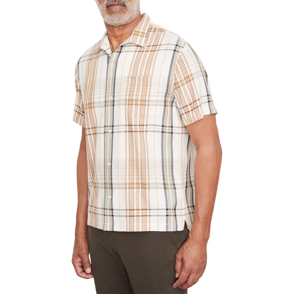 Vince Men's Ibiza Plaid Short Sleeve Shirt