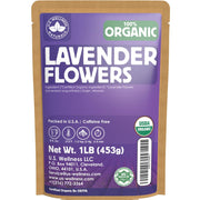Lavender Tea 1LB (16Oz) 100% Certified Organic| Lavender Flowers Dried | Loose Lavender Tea