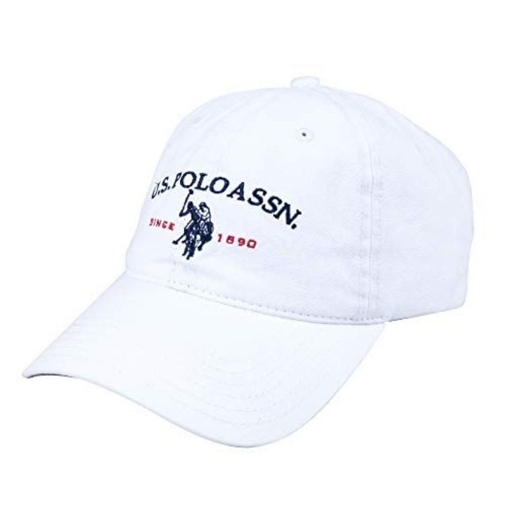 U.S. Polo Assn. Concept One Men's Adjustable Cotton Ball Cap - White, OS