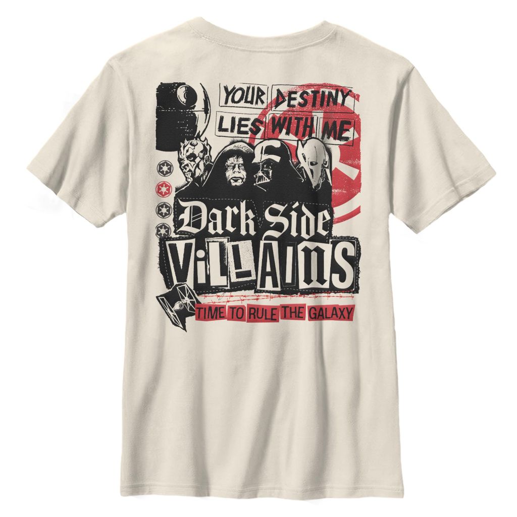 Star Wars Dark Villain Patches Boys T-Shirt, Cream - size M