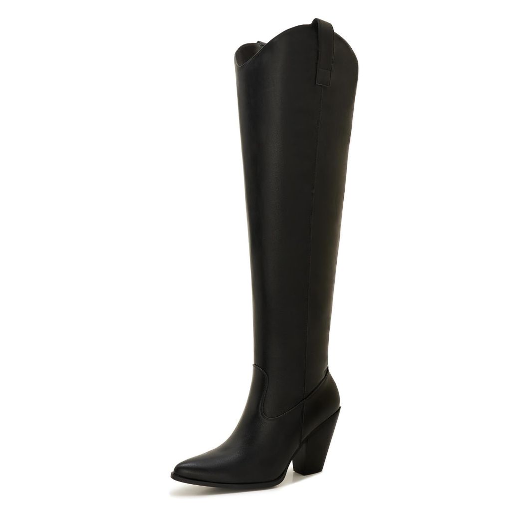 SZ 11W, ZXHYZLZ Women's Wide Calf Over The Knee Boots with Side Zipper – Faux Leather