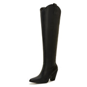 SZ 11W, ZXHYZLZ Women's Wide Calf Over The Knee Boots with Side Zipper – Faux Leather
