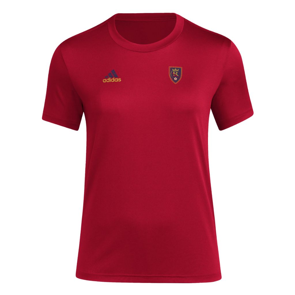 Adidas Women's Real Salt Lake Local Stoic Short Sleeve Pre-game T-shirt, Team Victory Red, 3X-Large