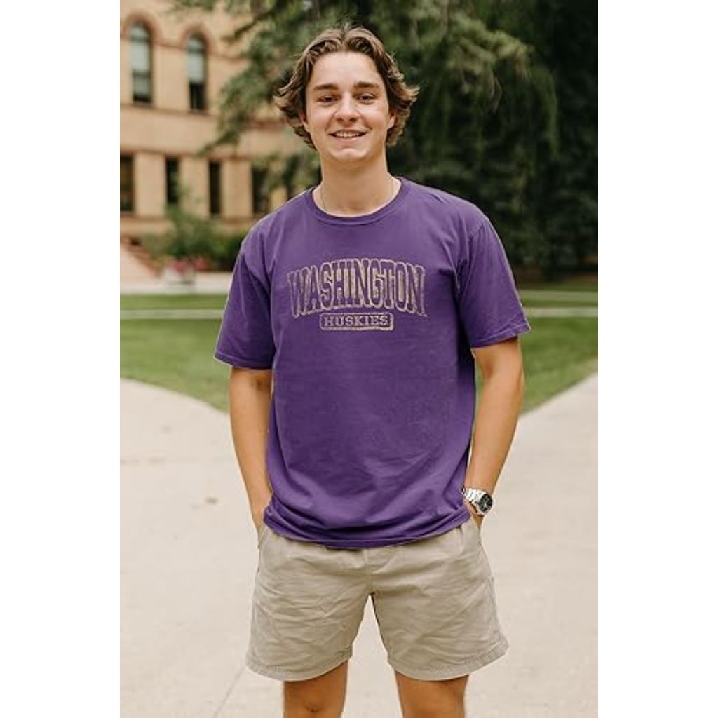 Blue 84 NCAA Adult NCAA Officially Licensed Vintage T-Shirt - Washington Huskies, Size Large