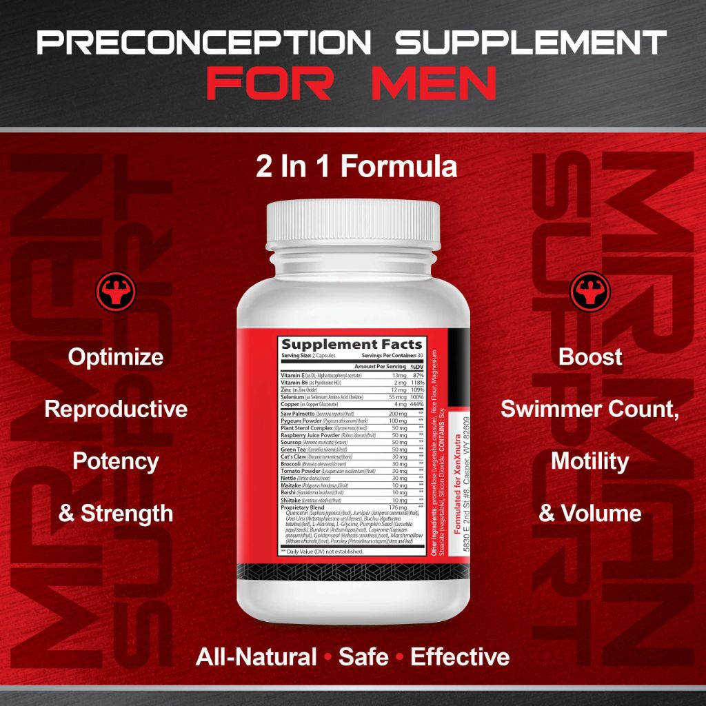 Mr. Man Support– Male Fertility Supplement for Sperm Health, Count, and Motility