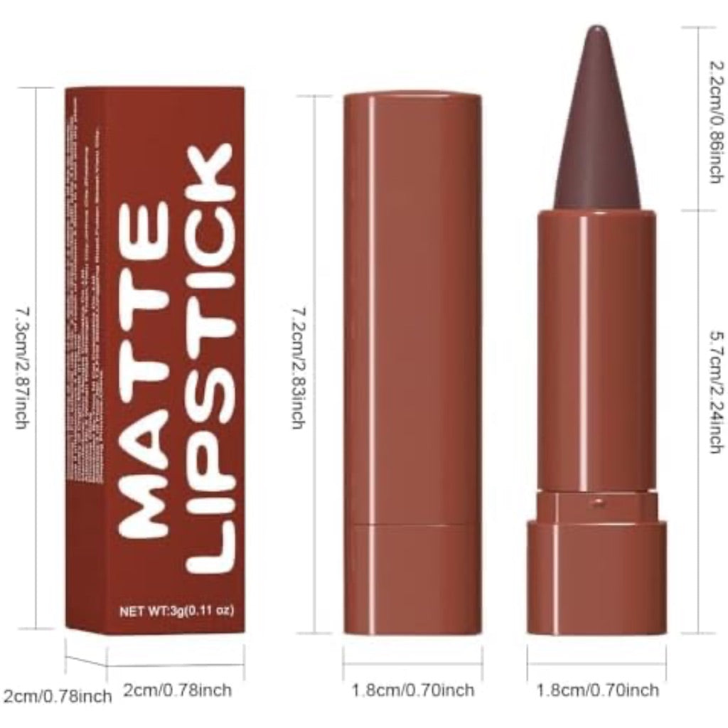 Matte Lip Crayon Lip Liner and Lipstick Combo Sets, Maroon Gradient Matte Lip Bar Lipstick And Lip Liner Set, Contour Gradual Ombre Effect Lip Pencil For Old Women,Long Lasting Waterproof Smudge Proof