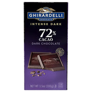 GHIRARDELLI INTENSE DARK 72% Cacao Chocolate Bars, 3.5 oz Bar (Pack of 12) – Premium Dark Chocolate with Mocha & Berry Notes