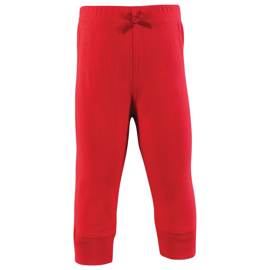 Hudson Baby Infant Girl Cotton Pants and Leggings, Valentine Hearts, 3-6 Months