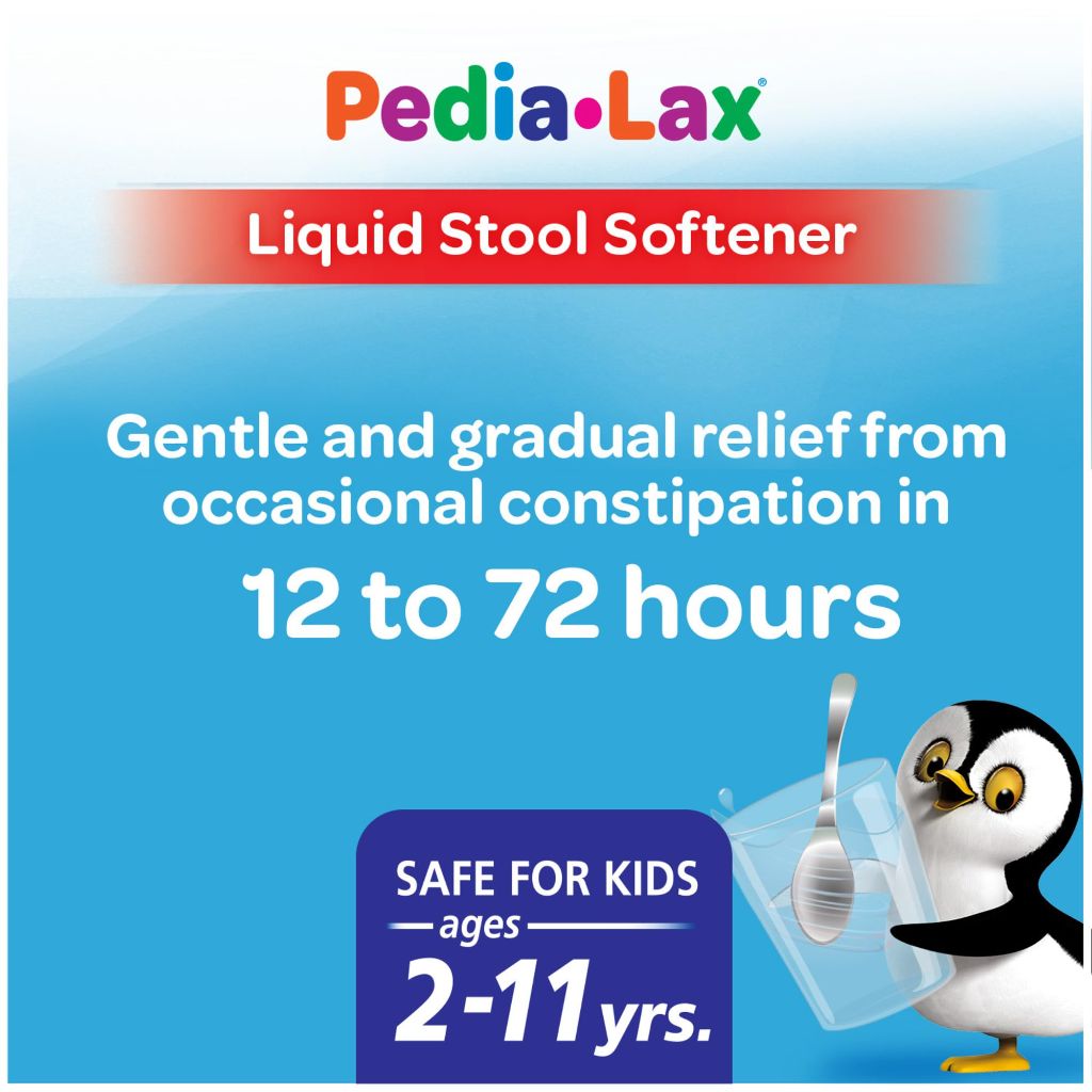 Pedia-Lax Liquid Stool Softener for Kids | Berry Flavor, 4 Fl Oz, Pack of 3