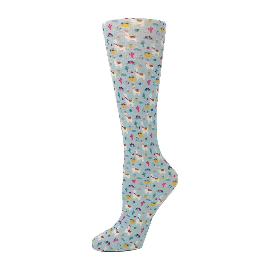 Cutieful Compression Socks Knit Wide Calf 10-18mm/HG (Llamas)