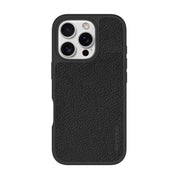 Incase ICON Case with Woolenex for iPhone 16 Pro Max, Obsidian Pebbled Plant Leather (12ft)