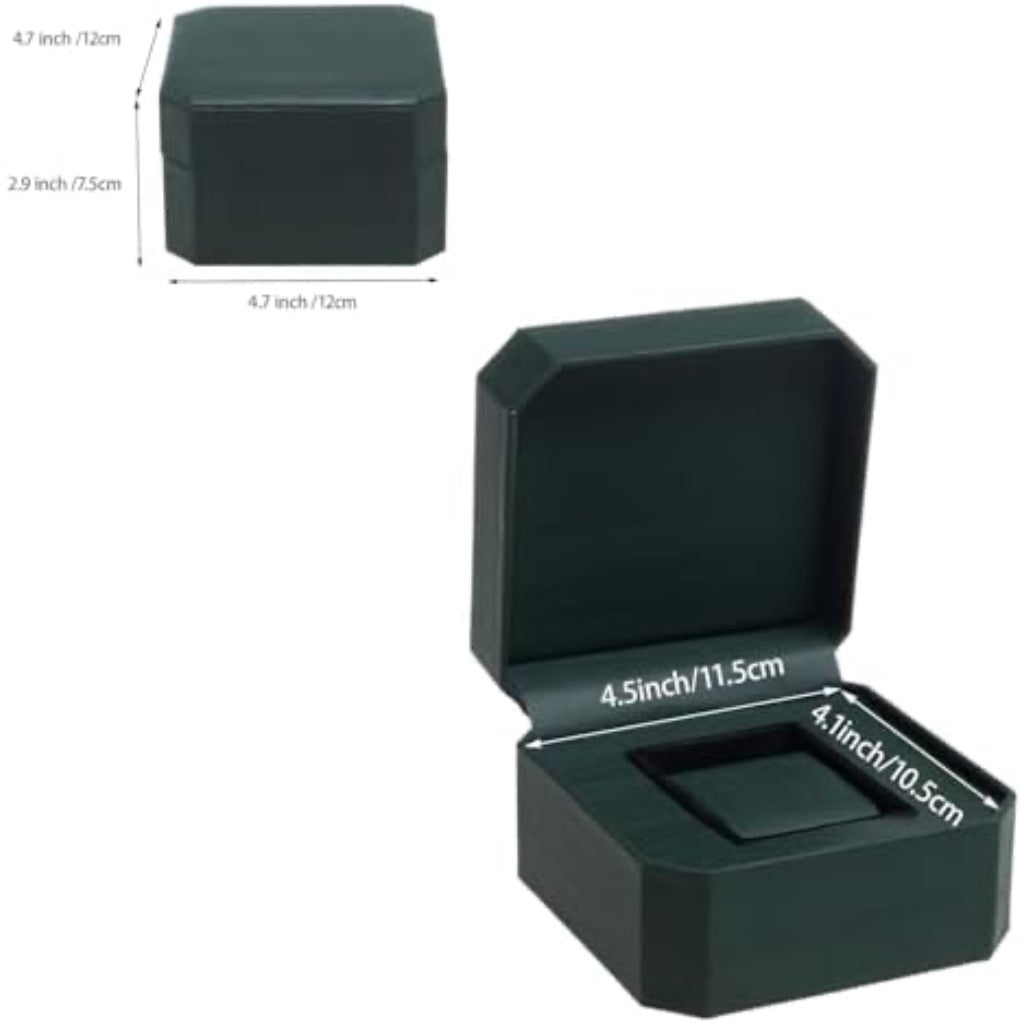 Luxury Leather Travel Watch Case Compatible With Rolex For Men And Women,Green