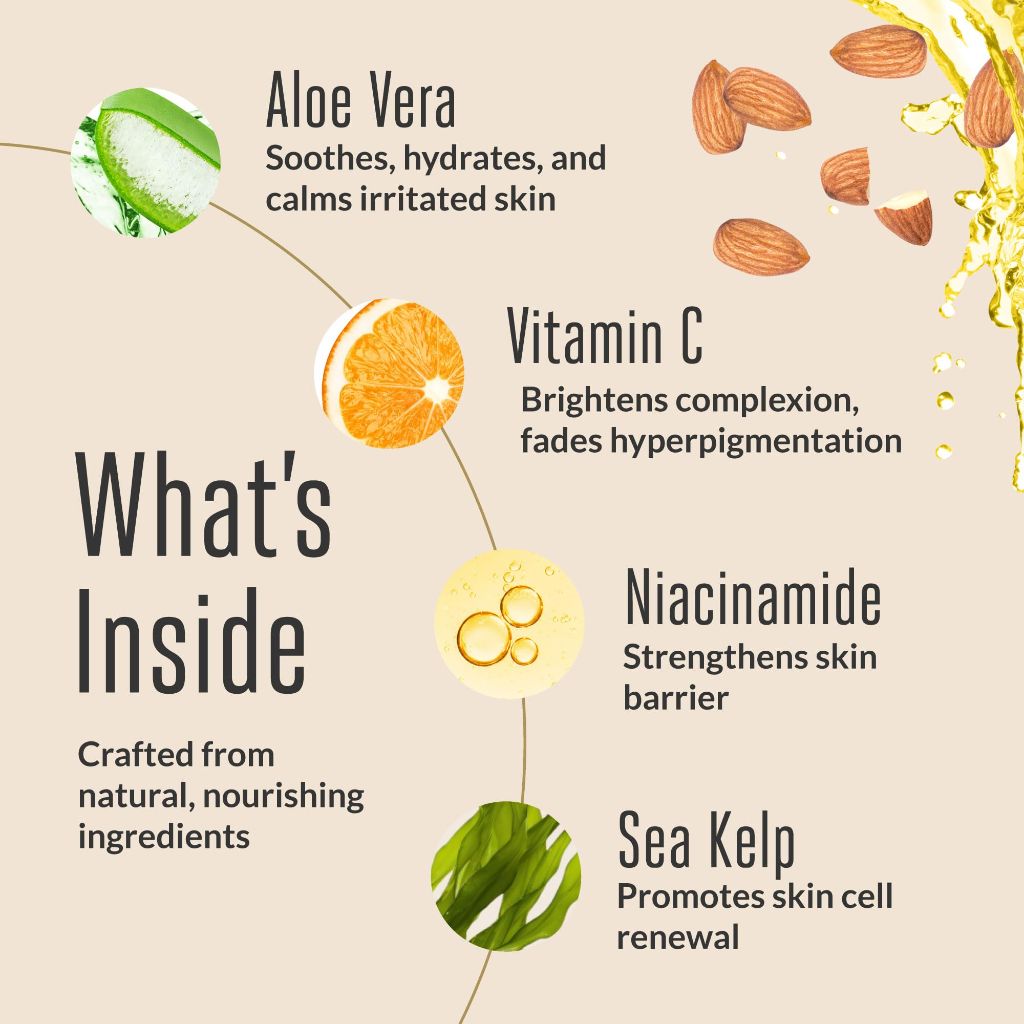 ACORN + OAK Face Moisturizer with Aloe, Niacinamide, and Vitamin C, 2 fl. oz.