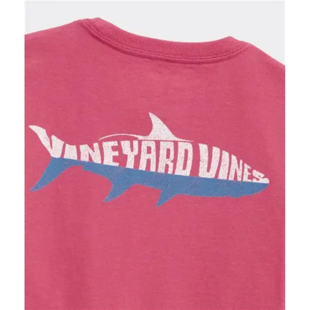 Vineyard vines VV Silhouette Fish Type Short-Sleeve Pocket Tee, Sailors Red - size XL
