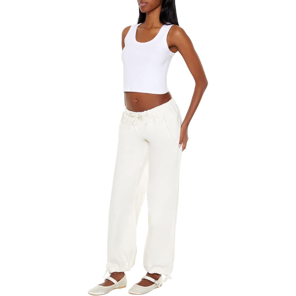 Forever 21 Womens Velvet Drawstring Joggers