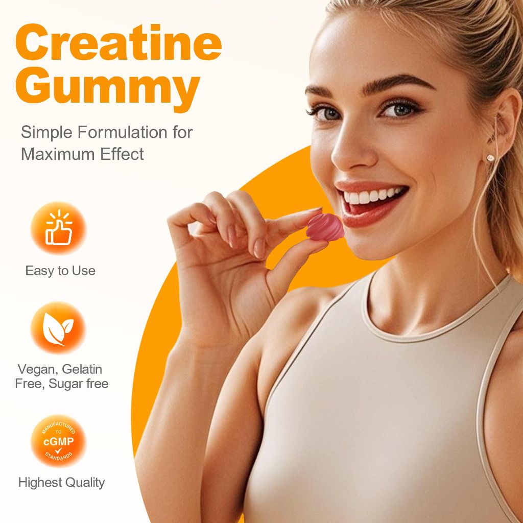 SUPERANT Creatine Monohydrate Gummies, 1.5g of Creatine, 90 Gummies