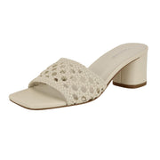Calvin Klein Women's Brianny Heeled Sandal, Ivory 150, 7