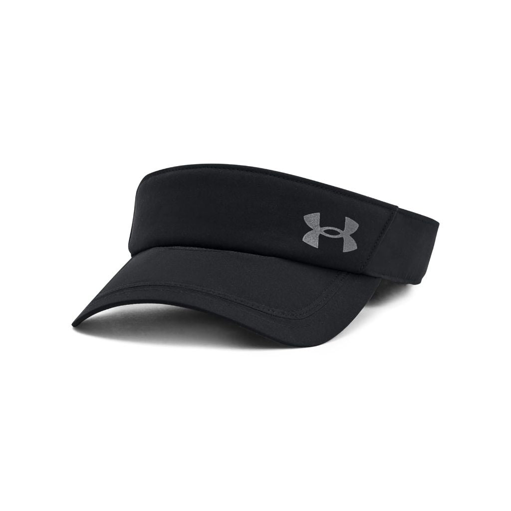 Under Armour Men's Iso-Chill Launch Run Visor, (001) Black/Black/Reflective, One Size Fits Most