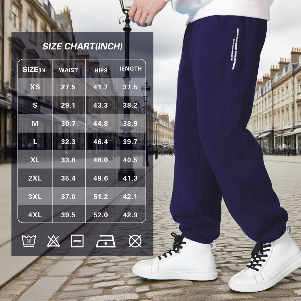 Wulanhada Men's Sweatpants with Pockets Lightweight Joggers, Navy blue - size XL