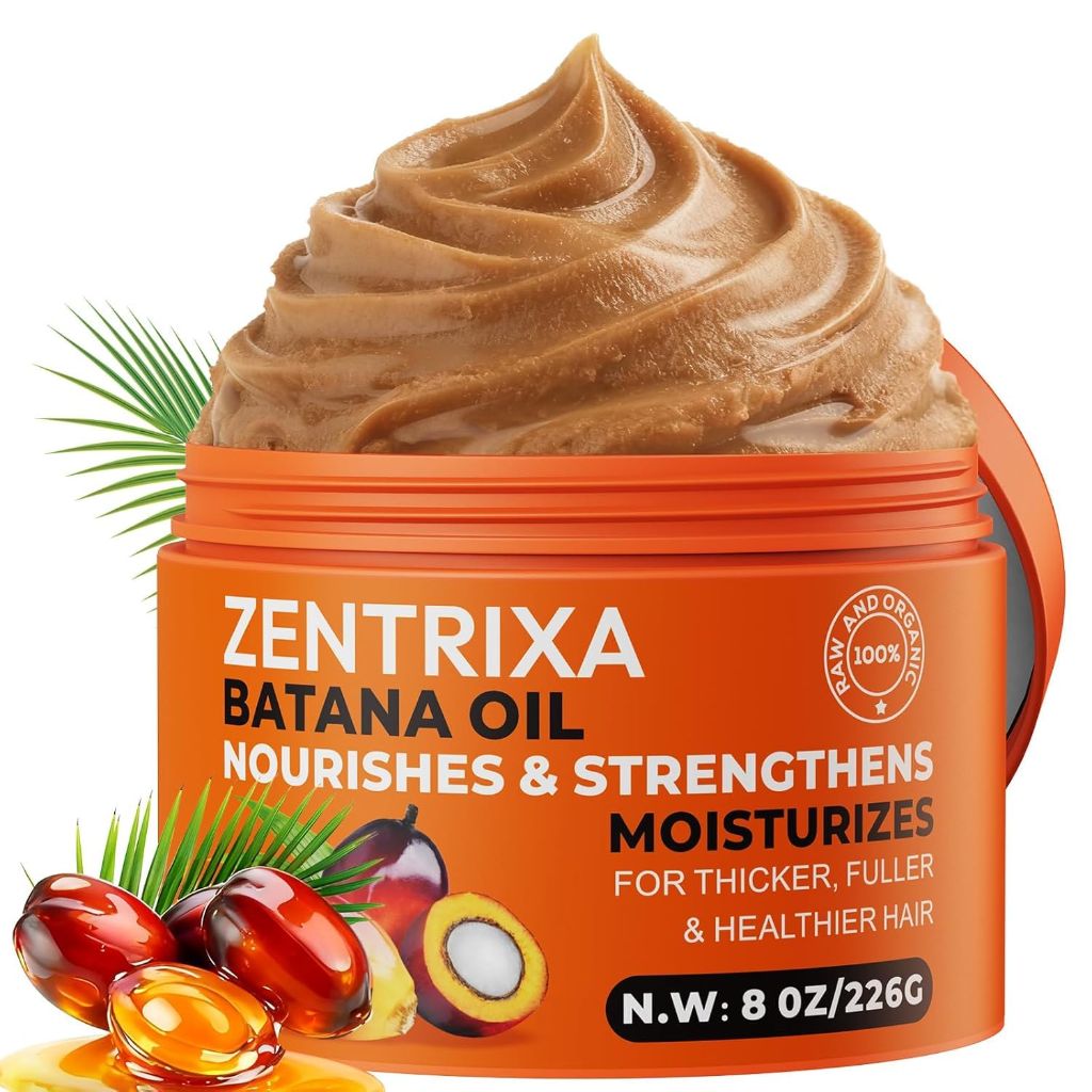 ZENTRIXA Batana Oil for Hair - 100% Raw, Cold Pressed, Unrefined & Organic Hair Mask - Prevents Hair Loss, (8 oz)