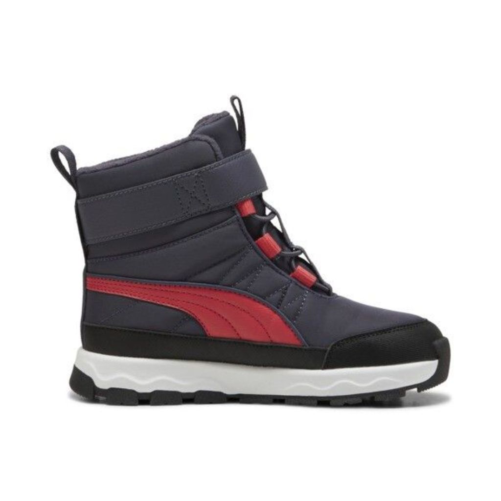 PUMA Evolve Puretex Kids' Boots in Galactic Grey/Tart Cherry/Black, Size 12
