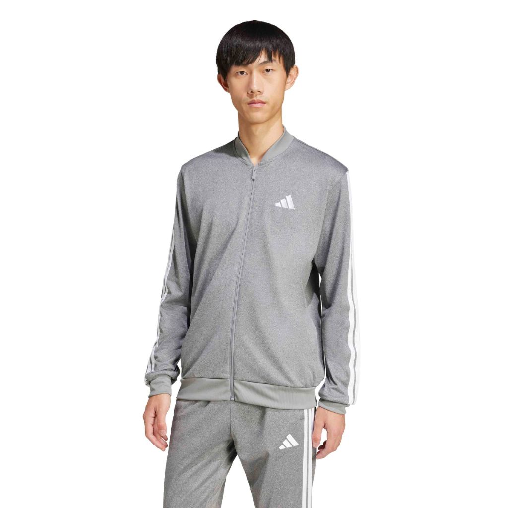 adidas Men's Tricot Regular Fit Sportswear Track Top - Black Mélange, XS