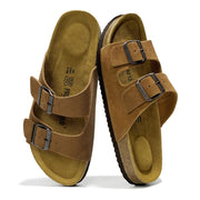 SZ 10, Project Cloud 100% Genuine Leather Mens Sandals  (Heritage, Tan,)