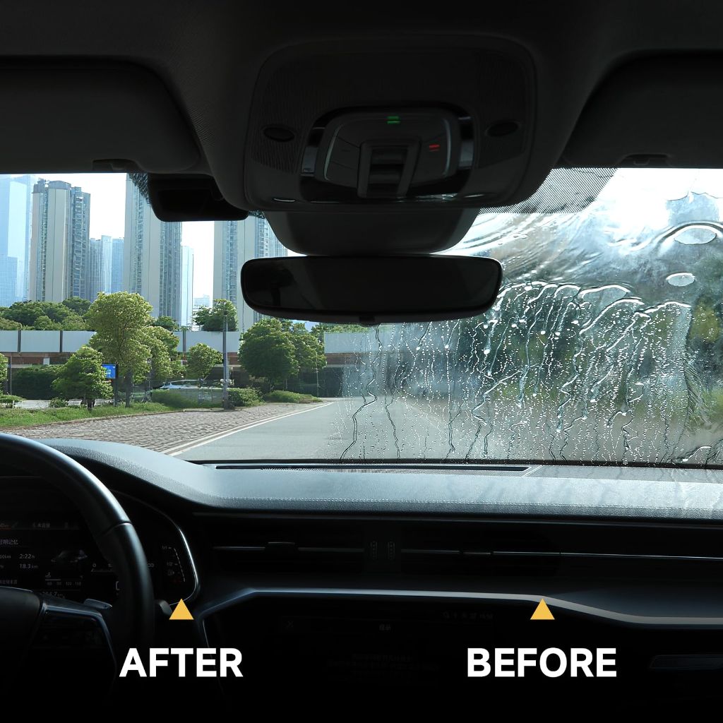 Toretark Car Ceramic Glass Coating Spray,Automotive Windshield Rain Repellent Glass Polish Protect, (3.38 fl oz +Towel)