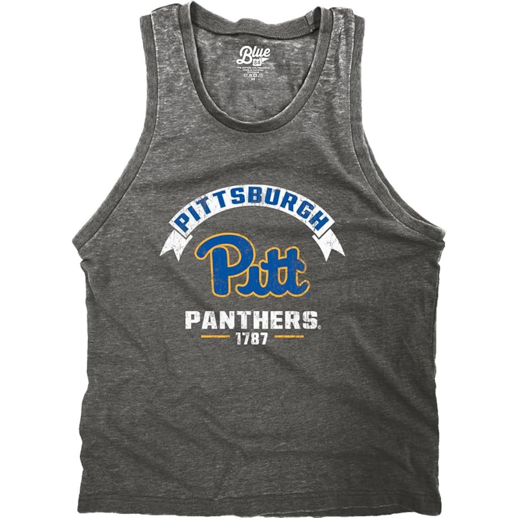 Pittsburgh Panthers NCAA Officially Licensed Women's Tank Top Burnout Vintage Scholar, Small