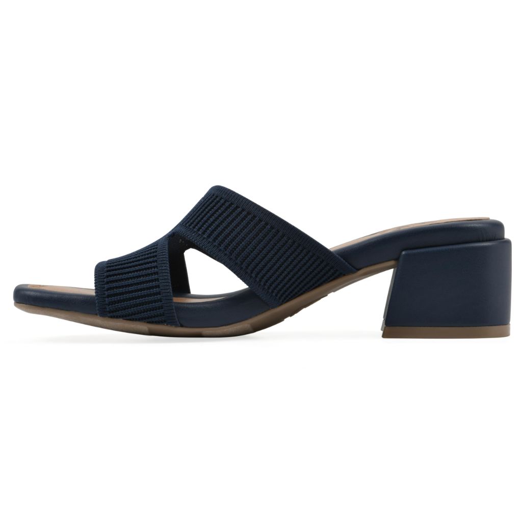 WHITE MOUNTAIN Women's Milled Knit Heel, Navy/Fabric, 7M