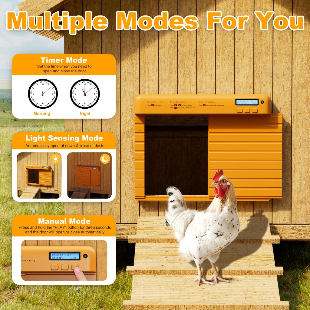 Battery Powered Automatic Chicken Coop Door