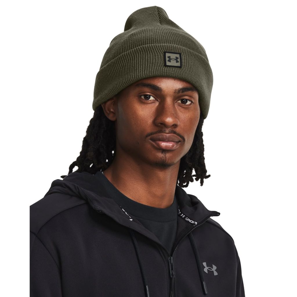 Under Armour Men's Halftime Cuff Beanie, (390) Marine OD Green / / Black, One Size Fits Most