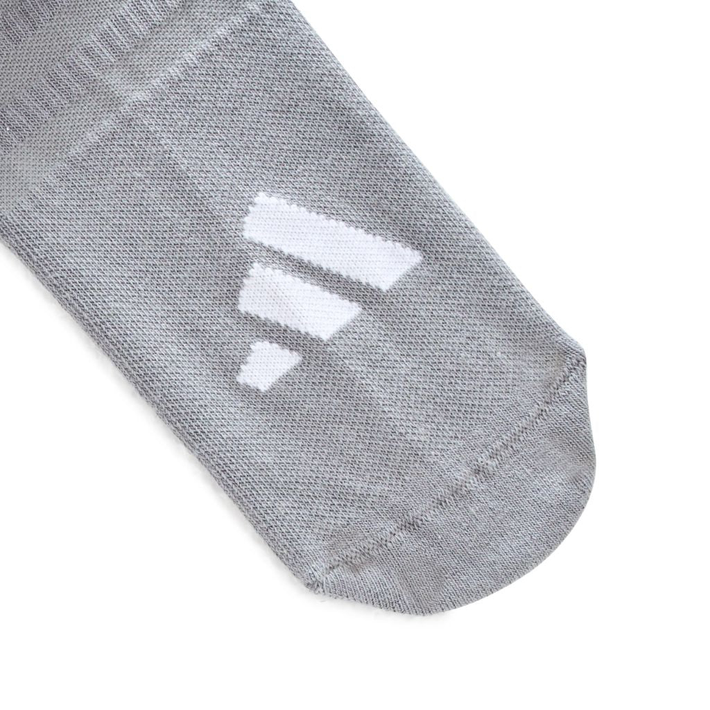 Adidas 3 Pack Ankle Socks, White/Grey Three/Black, 12-15