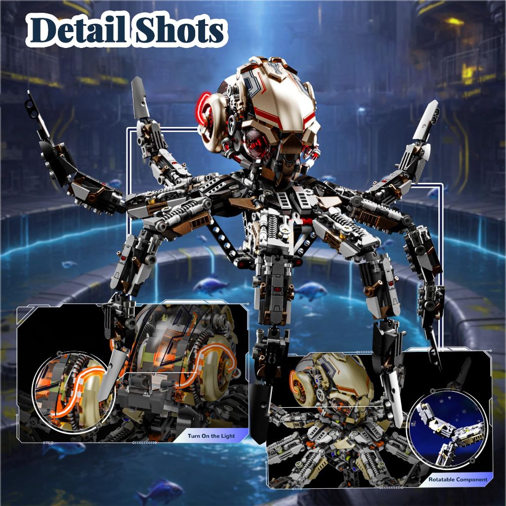 Honchoes Mechanical Octopus Building Set 13085 (1768pcs)