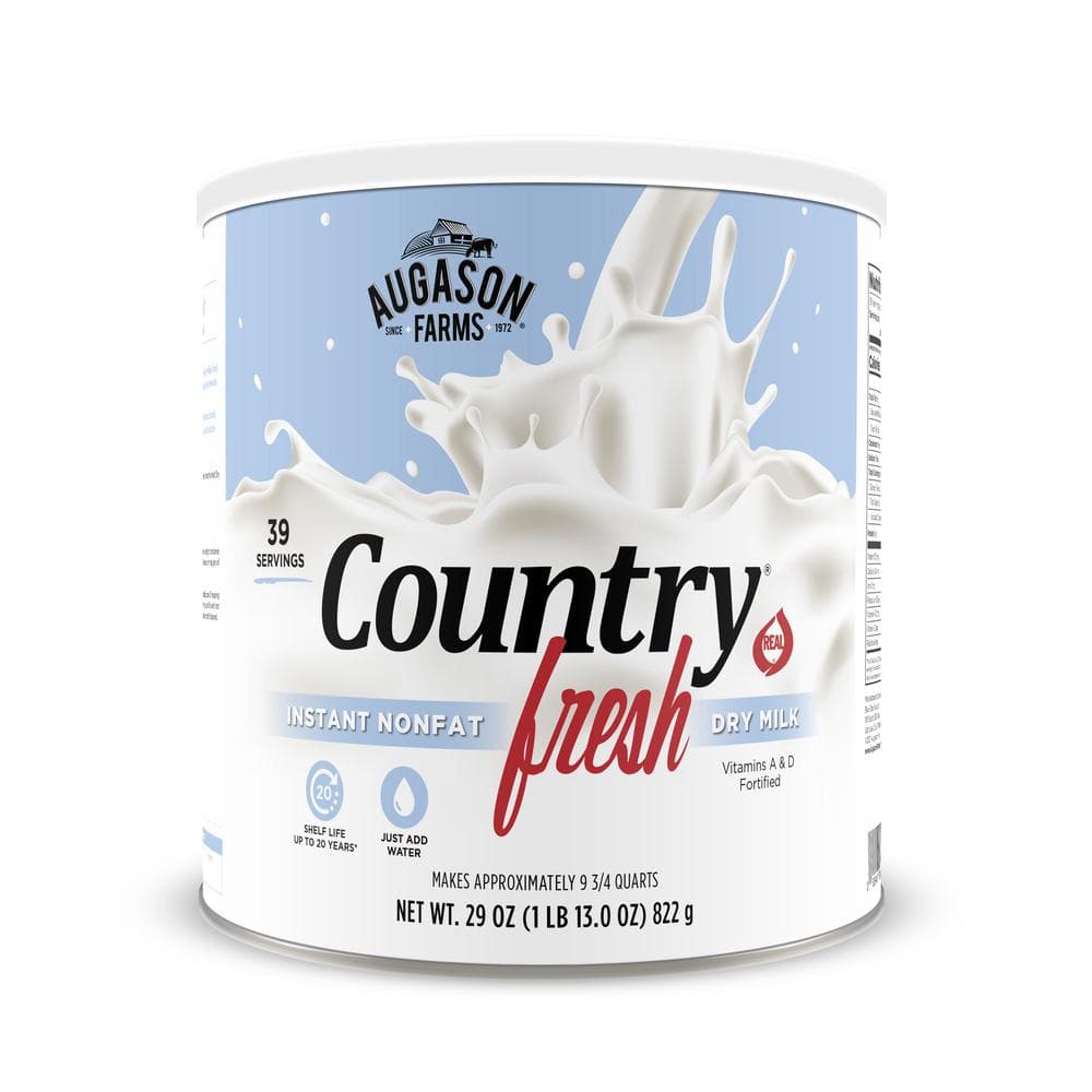 Augason Farms Country Fresh Instant Nonfat Dry Milk Powder, 39 Servings