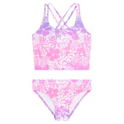 Kanu Surf Girls, Waverly UPF 50+ Beach Sport Criss-Cross Tankini, Fiona Pink/Purple - size 14
