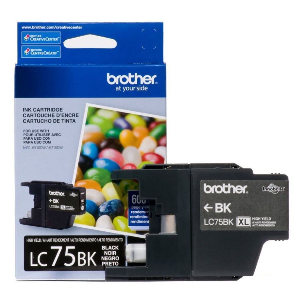 Brother Genuine LC75BK XL Innobella High-Yield Printer Ink - Black