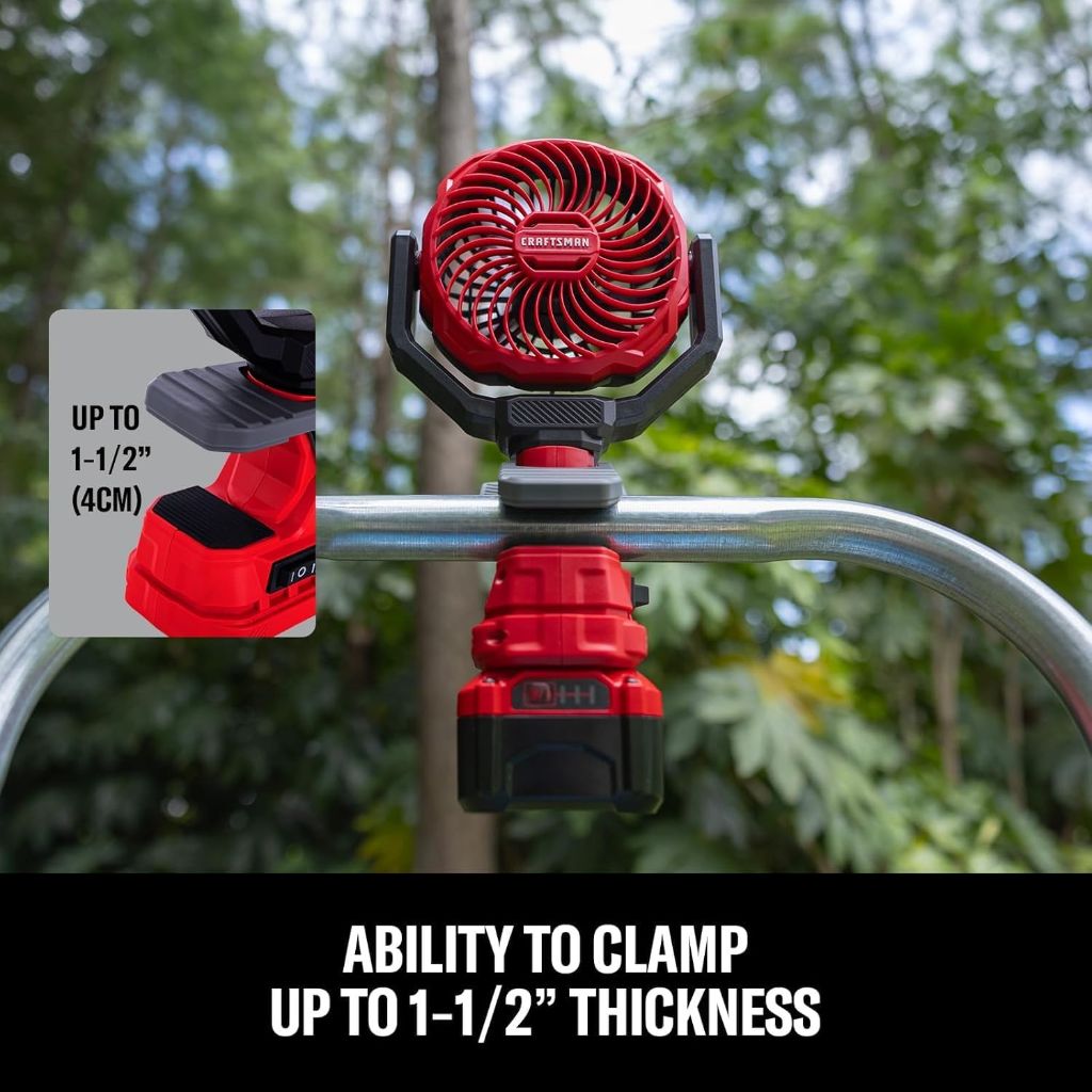 CRAFTSMAN Portable Clip on Fan Rechargeable (Tool Only)