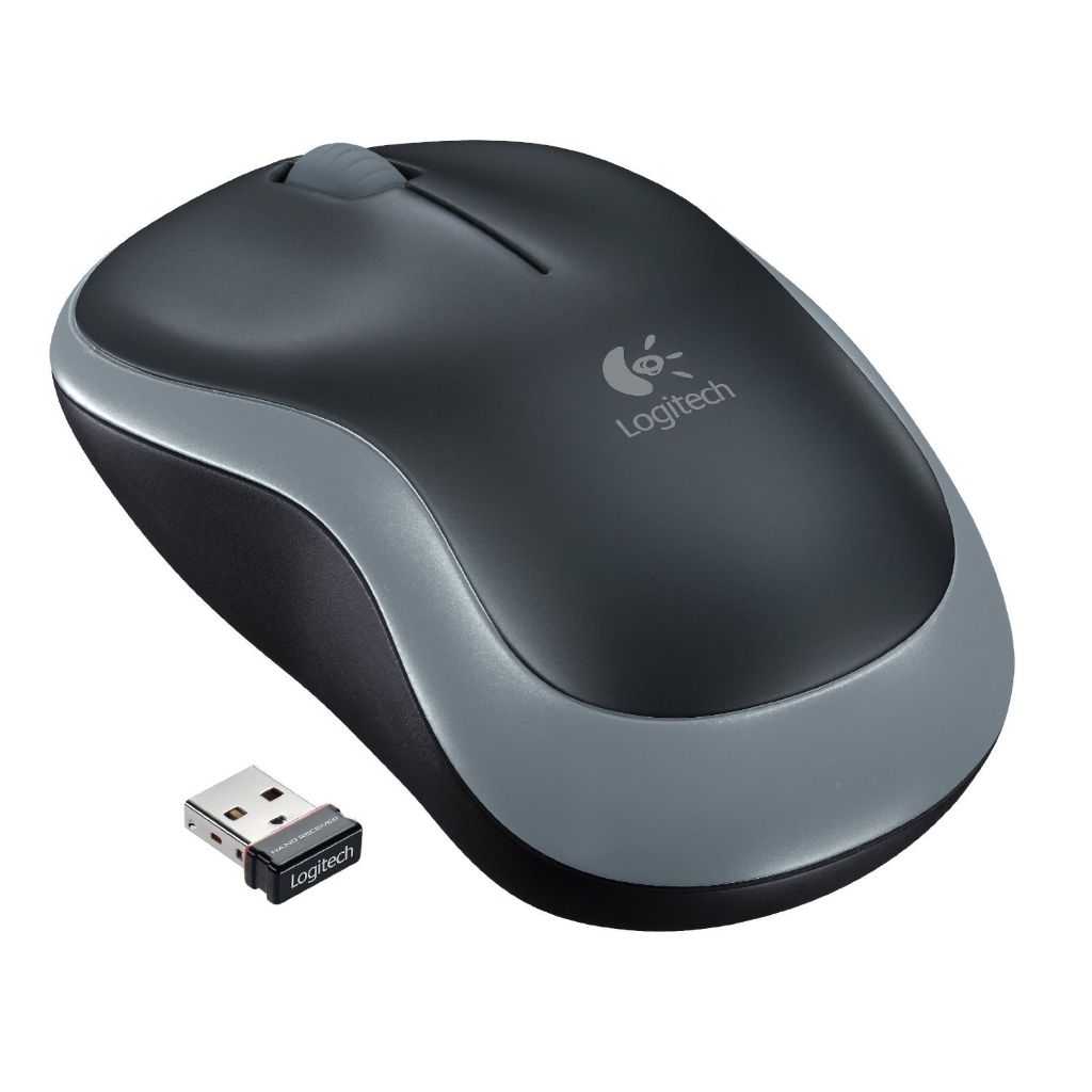 Logitech M185 Wireless Mouse, Wireless - Black