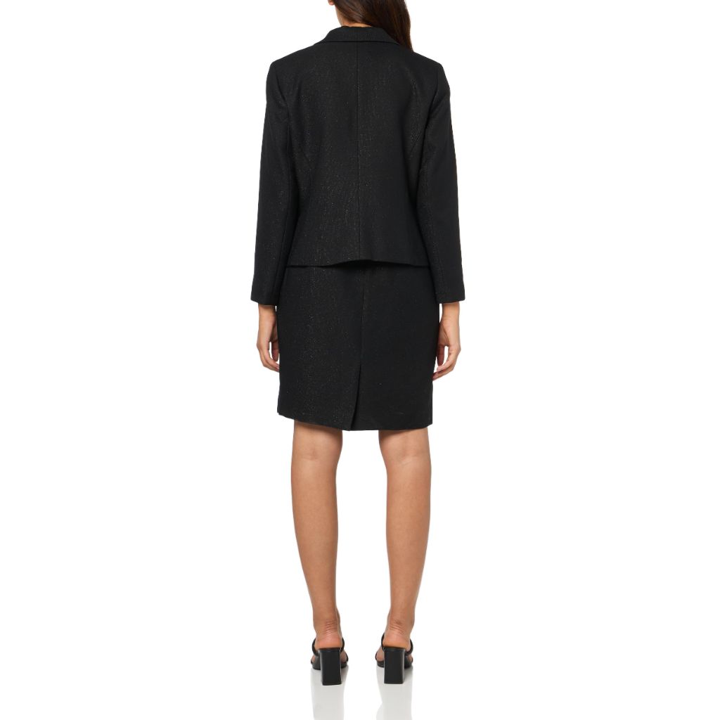 Le Suit Women's Petite Jacket/Dress Suit, Black, Size 10