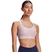 Under Armour Women's Limitless High Sports Bra, Dash Pink/French Gray, Small