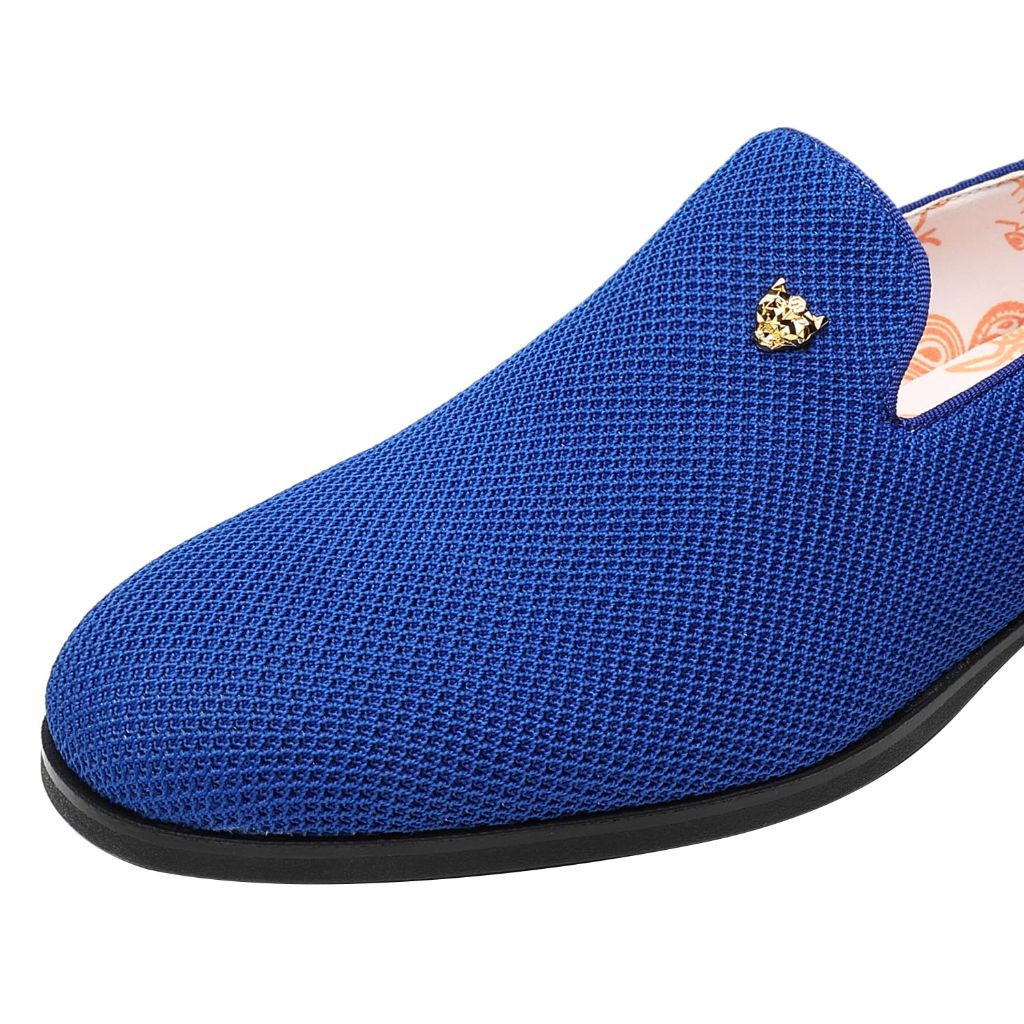 FOEVTRUE Men's Casual Loafers Slip-on Walking Dress Comfortable Fashion Shoes Blue US 12