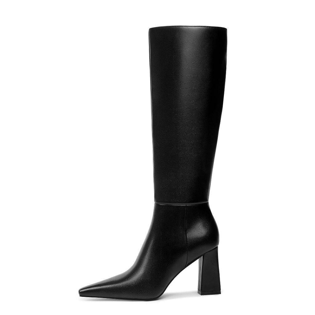 Meolee Knee High Boots for Women, 8.5, Black