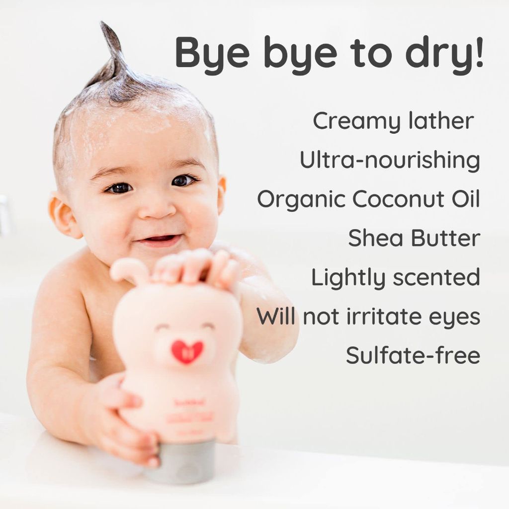Bubbsi Creamy Coconut Oil Baby Shampoo & Wash | Light Natural Scent, 32oz