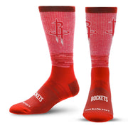 For Bare Feet NBA HOUSTON ROCKETS Team Tonal Crew Sock - size Large