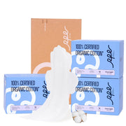 100% Organic Overnight Pads for Women, Overnight, Size 5, 36 Ct)