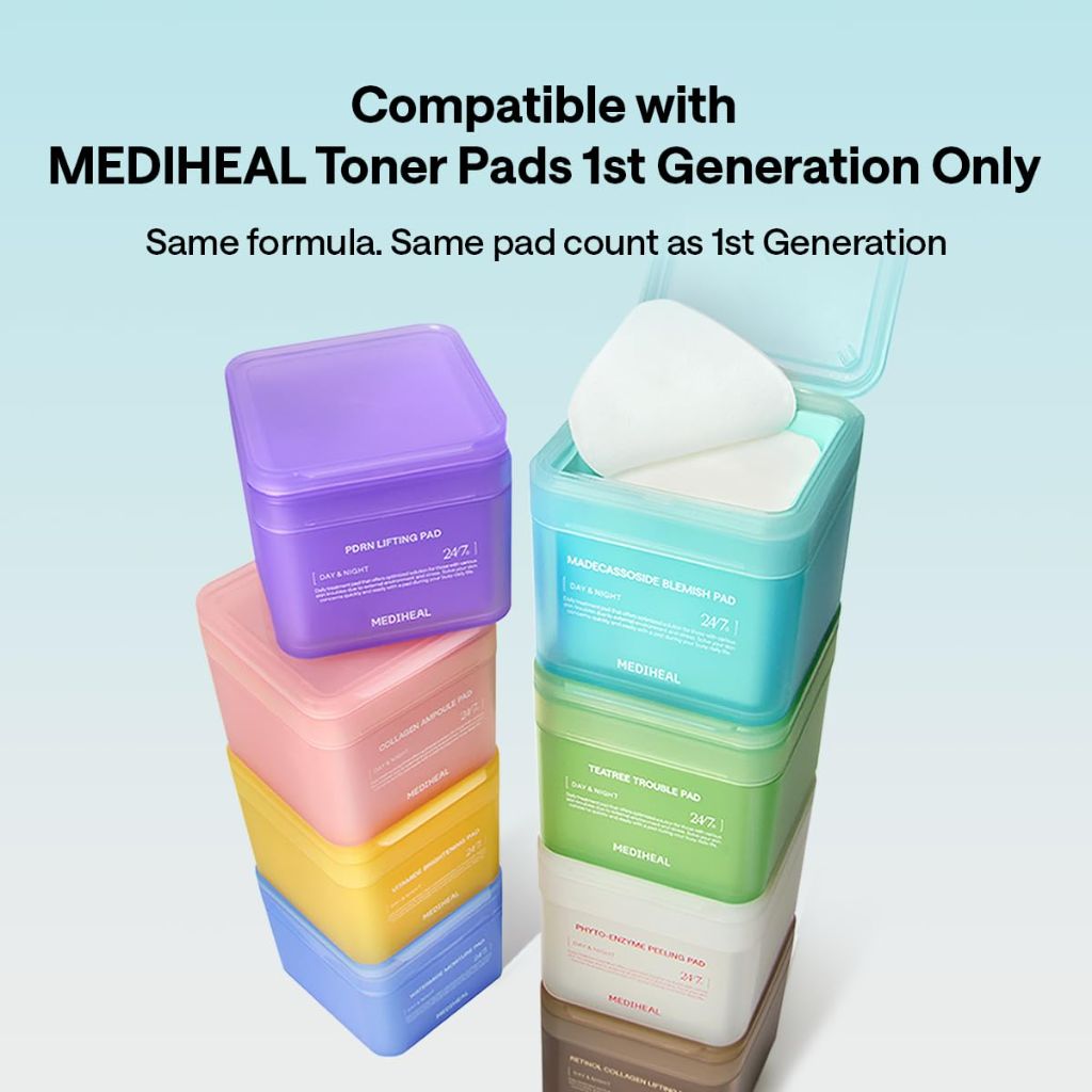 (Only Refill) Mediheal Phyto Enzyme Peeling Pad (90 Pads) - Pore Tightening Pads to Control Sebum - Vegan Gauze Pad