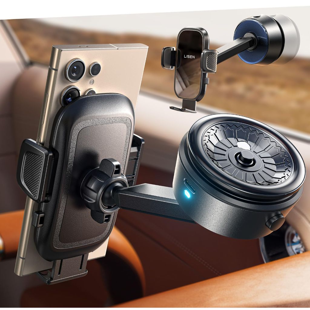 LISEN Electric Retractable Car Phone Mount