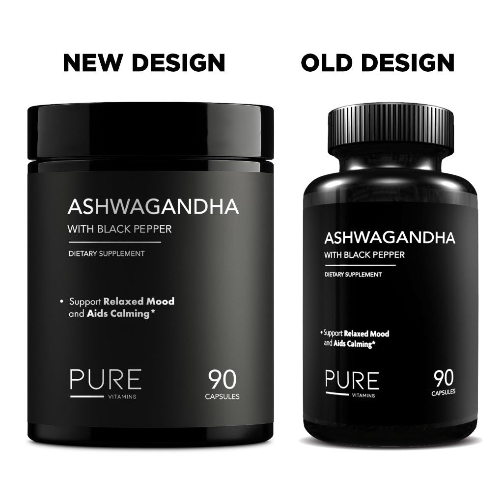 Organic Ashwagandha 1300mg with Black Pepper - 90 Vegan Capsules